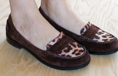 翻毛单鞋改造成豹纹皮 DIY豹纹鞋教程图解