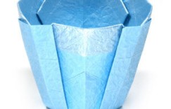家具折纸杯子折纸简单的3D折纸杯（凤蝶折纸教程）