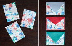 精美彩色涂鸦印染信封制作教程 寻找那一缕墨香