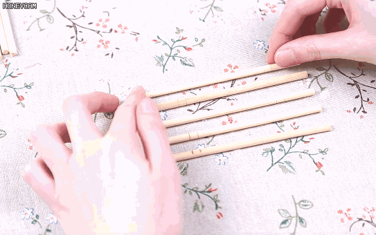 筷子DIY作品大全 旧筷子也有春天插图4