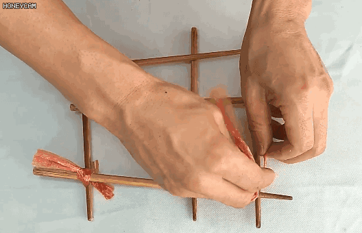 筷子DIY作品大全 旧筷子也有春天插图14