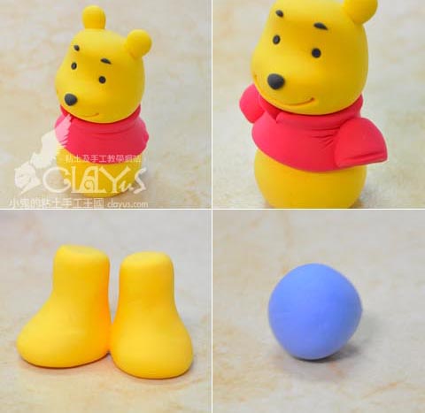 轻粘土DIY图片 小熊维尼winnie the pooh