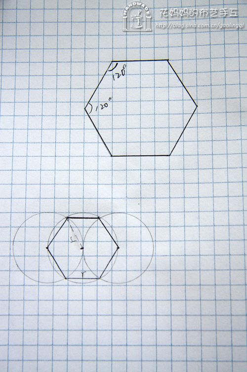 花妈妈的布艺手工基础教程：DIY六角拼布法制作详细图解