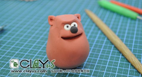 轻粘土恶猫手工制作教学 轻粘土猫喵DIY图解