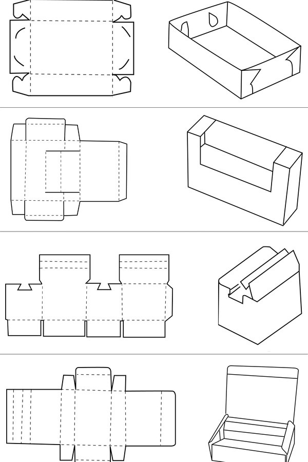 自制糖果盒图纸大全 手工纸盒收纳盒制作图解