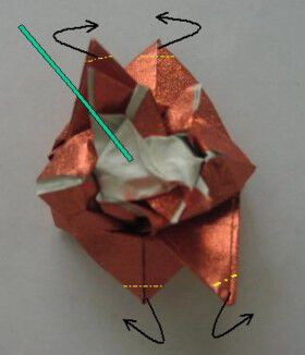 儿童简单折纸大全之鲜花折纸玫瑰折纸孔的玫瑰