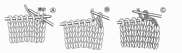毛衣收针、棒针的收针方法—低针的伏针收针