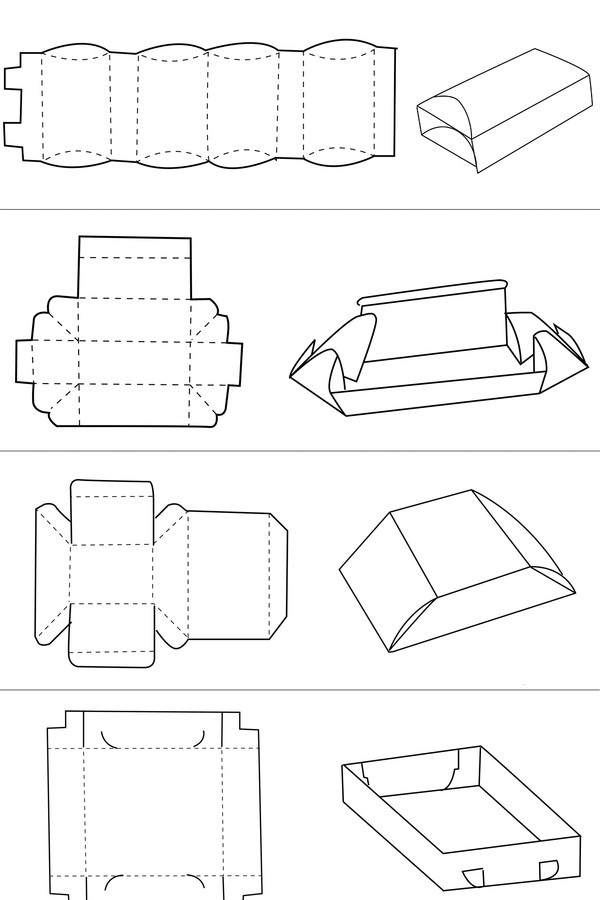 自制糖果盒图纸大全 手工纸盒收纳盒制作图解