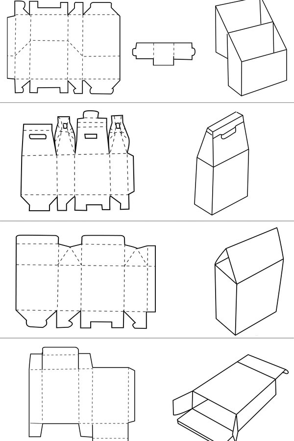 自制糖果盒图纸大全 手工纸盒收纳盒制作图解