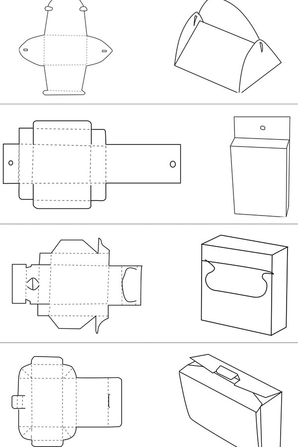 自制糖果盒图纸大全 手工纸盒收纳盒制作图解