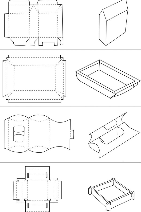 自制糖果盒图纸大全 手工纸盒收纳盒制作图解