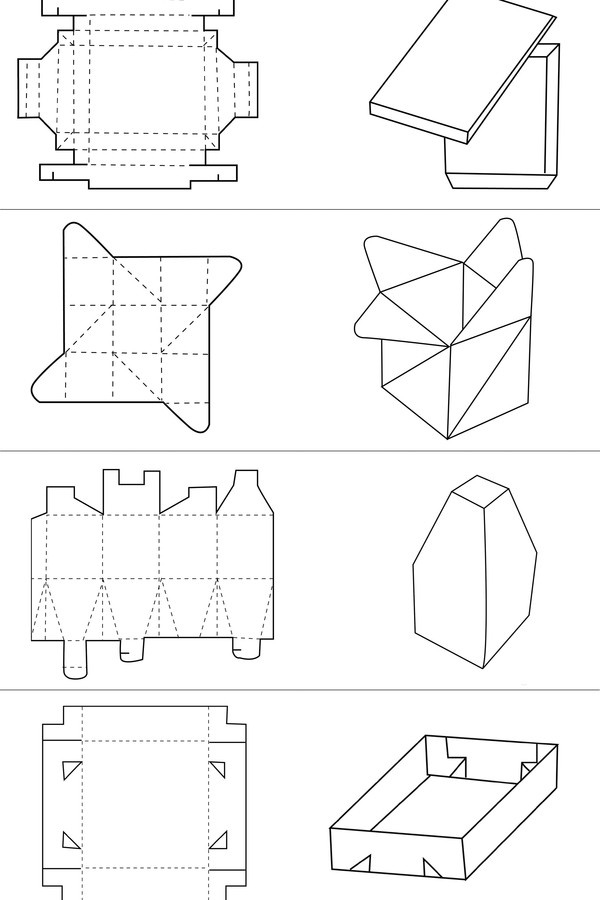 自制糖果盒图纸大全 手工纸盒收纳盒制作图解